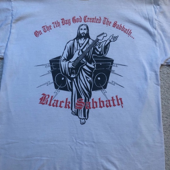BLACK SABBATH White Graphic T-Shirt Fruit of the Loom size M 100% cotton 2005 - Picture 12 of 16